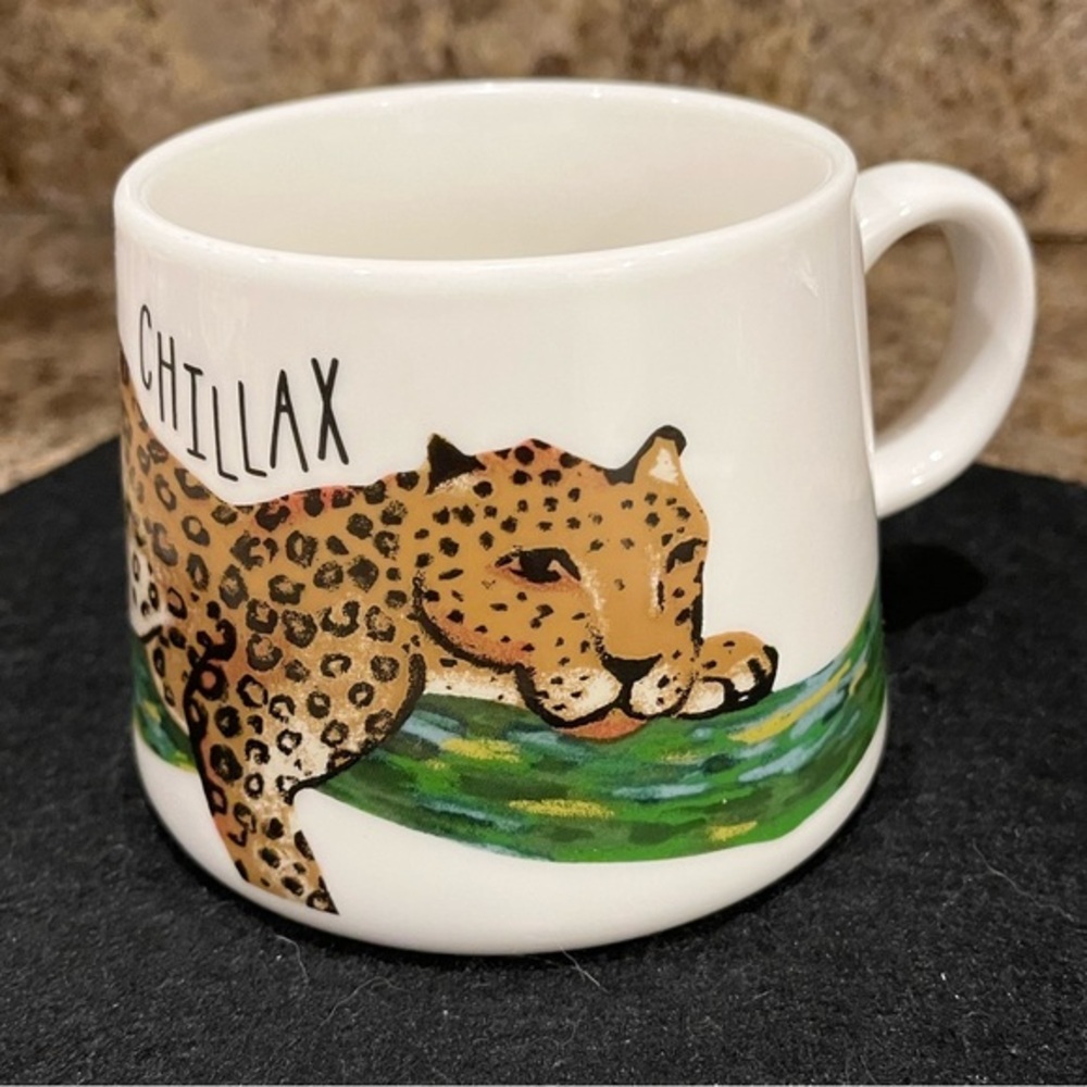Opalhouse Chillax Cheetah Leopard Mug 16 oz